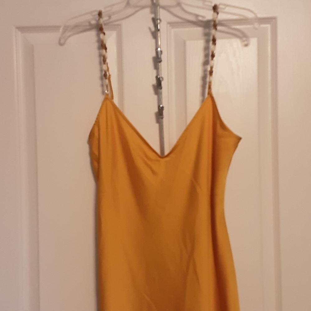 DANNIJO Mustard Camisole with Chain Straps